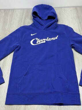 Nike Cleveland Cavaliers City Edition Blue NBA Hoodie Cavs Pullover Kids Boys XL